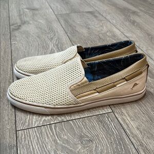 Tommy Bahama Cream Loafers Breathable Slip-Ons